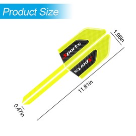 Mandark Reflective Car Stickers, 2PCS Vehicle Rearview Mirror Warning Protector for Safety Driving, Anti-Scratch Reflection Protection Decals, Universal Automotive Exterior Accessories (Yellow)