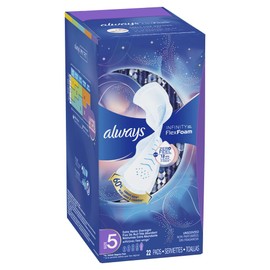 Always INIFINITY FLEXFOAM WITH FLEXI-WINGS, 5 - Extra Heavy Overnight / 22EA