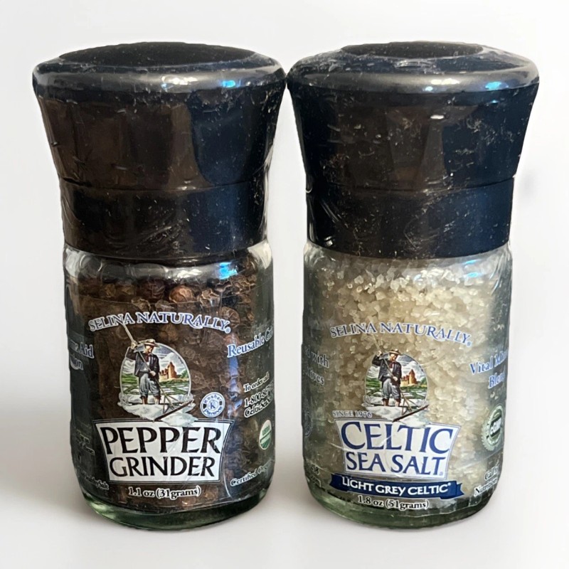 Celtic Light Grey Celtic Sea Salt & Black Peppercorn Grinder