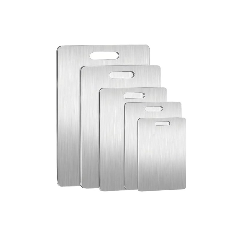 5 Tablas para Picar de Acero Inoxidable 304, Antideslizante Doble,