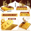 DoubleFill 3 Sets Ramadan Serving Trays Gold Eid Mubarak Ramadan