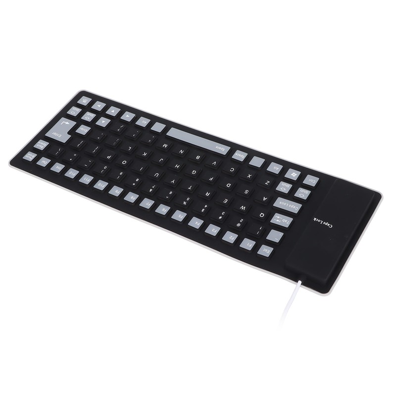 Silicone Keyboard Fully Sealed Design Lightweight Portable Silent Soft Comfortable