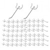 Changyeah 60 Pieces J Shaped Iron Hole Wall Mounted Hooks