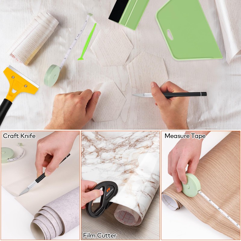 WRAPXPERT Wallpaper Smoothing Tools, Wallpaper Tools for Peel and Stick,