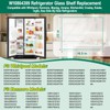 Upgraded W10864399 Refrigerator Glass Shelf Replacement Compatible with Whirlpool, Kenmore