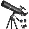 Telescopes for Adults Astronomy, 80mm Aperture 600mm Refractor Telescope for