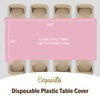 Exquisite Party Solids Pink Rectangular Plastic Tablecloth - 54x108 Inch,