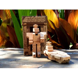 Bamloff WooBot - Wooden Robot Transforms into an Aircraft Carrier