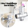3-Way Shower Diverter with Valve Solid Brass with Chrome Plating