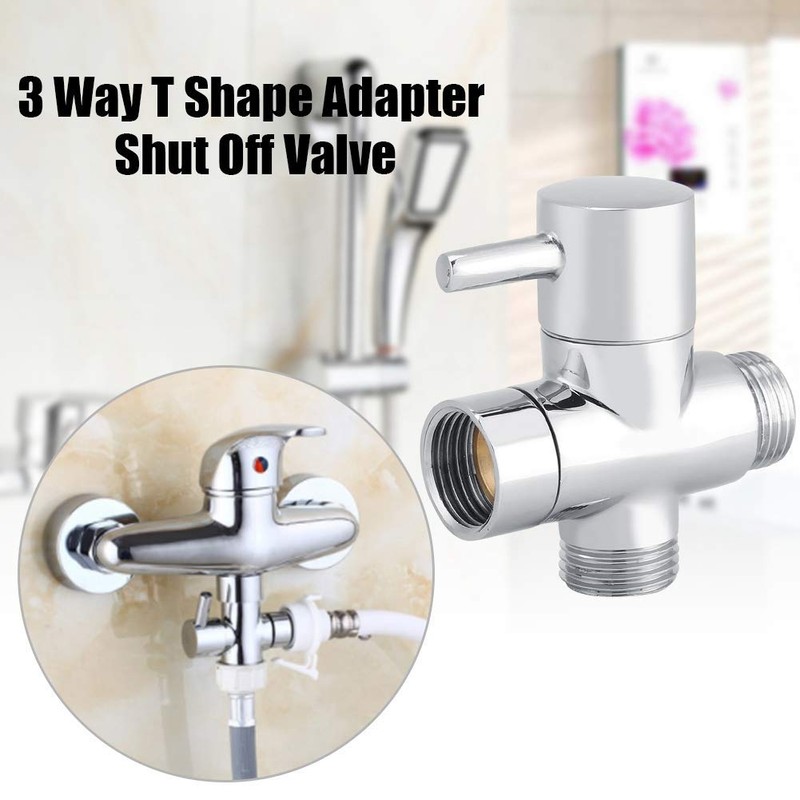 3-Way Shower Diverter with Valve Solid Brass with Chrome Plating