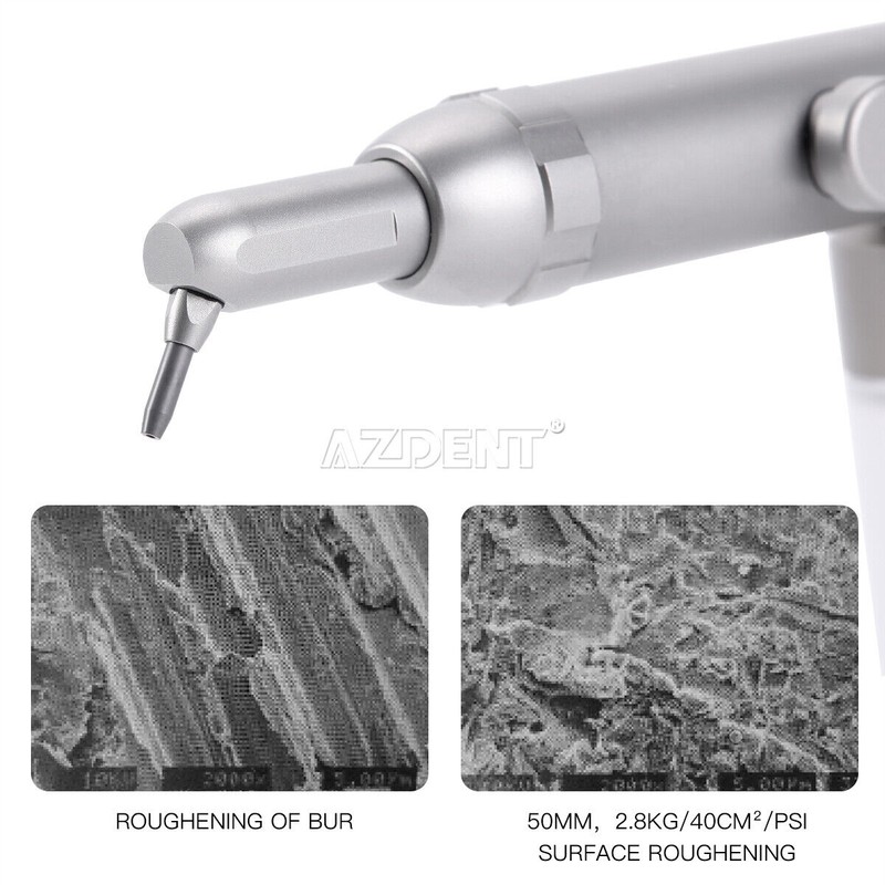 AZDENT Dental Alumina Air Polisher Abrasion Microetcher Sandblasting Gun 2Holes