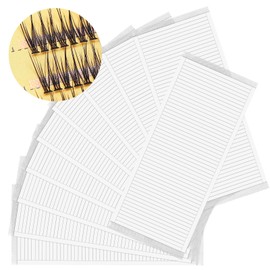 Mozeat Lens False Eyelash Fans Paper Tape,500 Pieces Lash Tape Double Sided Adhesive Eyelash Fan Tape Holder Lash Sticky Strip Eyelash Extensions Tools Eyelash Extension Storage Tape