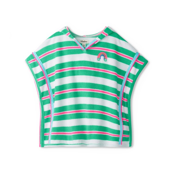 Hatley Girls' Swim Hooded Sleeveless Coverup, Biscay Beach, 3 Years