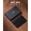 VULKIT Credit Card Holder RFID Blocking Slim Leather Wallet Anti