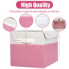 Large 22 Quart Linen Fabric Foldable Storage Bin Cube Organizer
