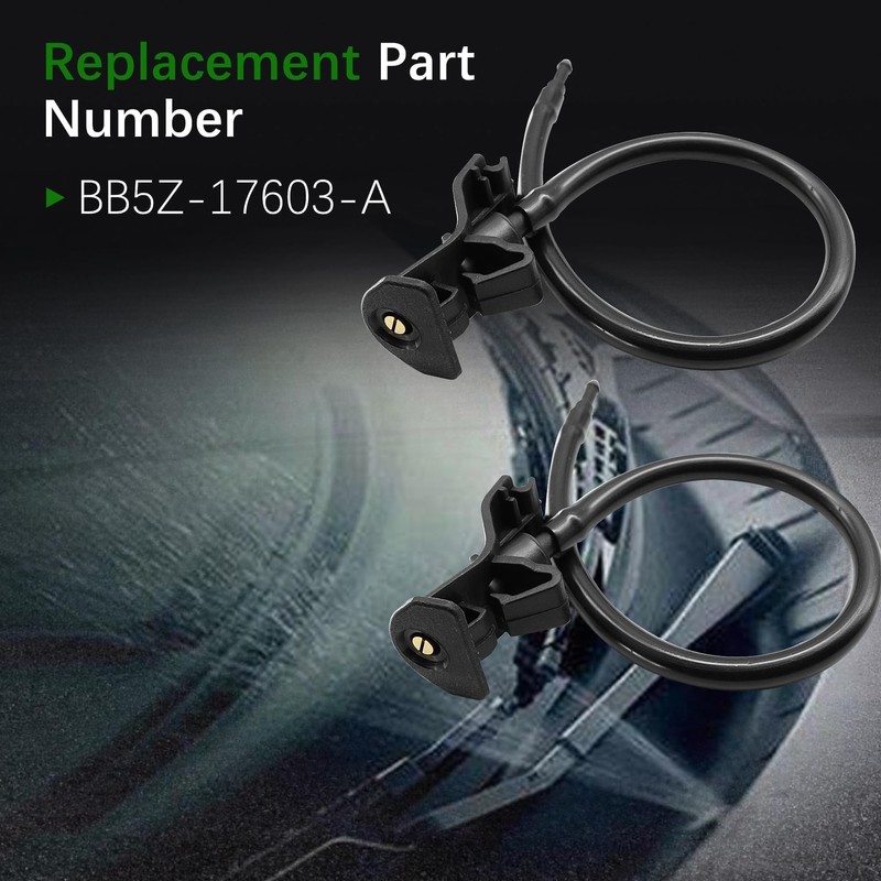 2Pcs BB5Z17603A AR3Z17603A Adjustable Windshield Washer Nozzles Hose Kit Fit