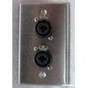 usbargainsound Stainless Steel Wall Plate with Two Neutrik NCJ6FI-S Combo