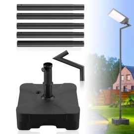 PFCTART 9.35 Ft Street Light Pole with Tank Base for Solar Street Light Garden Umbrellas