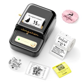 NIIMBOT B21 Label Maker, 2 Inch Portable Thermal Label Printer, Label Maker Machine with Tape, Compatible with Android, iOS & PC,Labeling for Home Kitchen Office and Small Business,Black