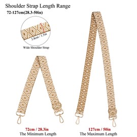 Long Keeper Wide Handbag Strap - Adjustable Replacement Bag Strap Shoulder Strap, Guitar Style Cross Body Bag Strap for Purse Shoulder Bag Long Bag