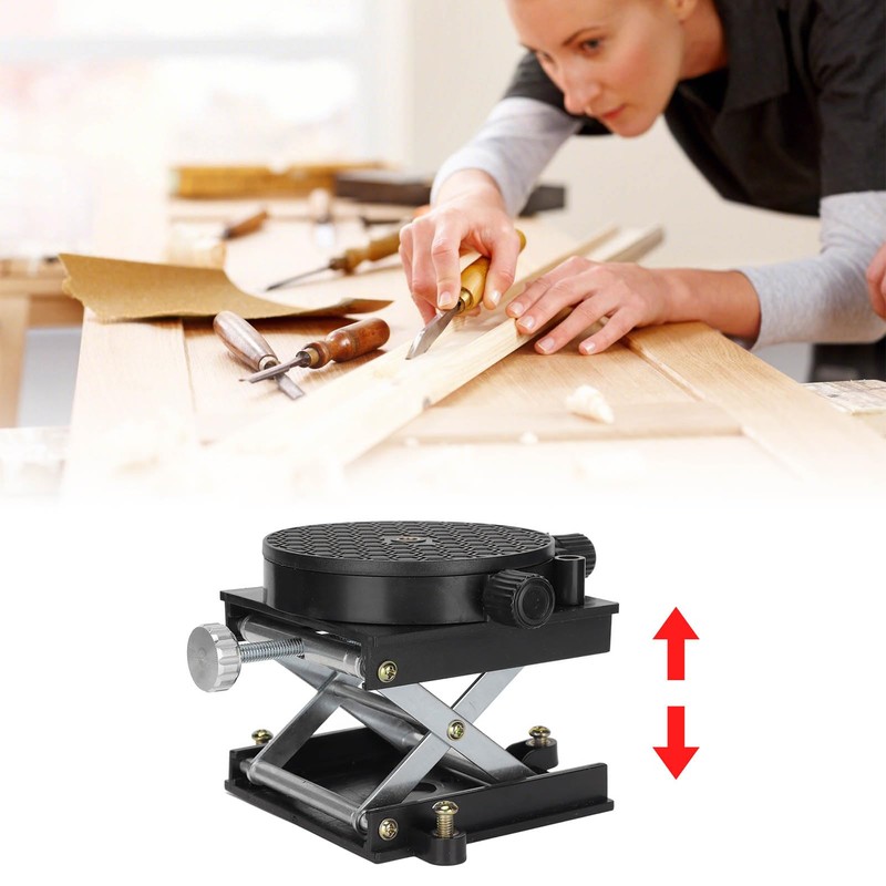 Scissor Lift Jack, 6.5cm Heavy Duty Aluminium Jack Stand Table