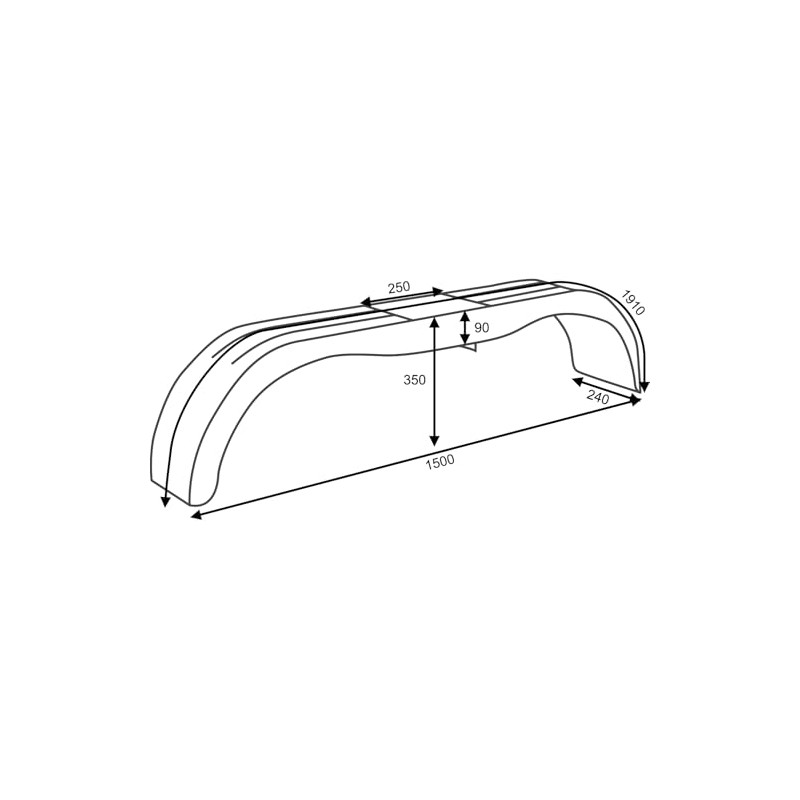 DOMAR D20300 Tandem Mudguard Set 13 to 14 Inch Plastic