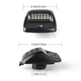 KURL-T 2 Packs LED License Plate Light Lamp Car Number Light RED OLED TUBE For 2005-2015 Toyota Tacoma Tundra