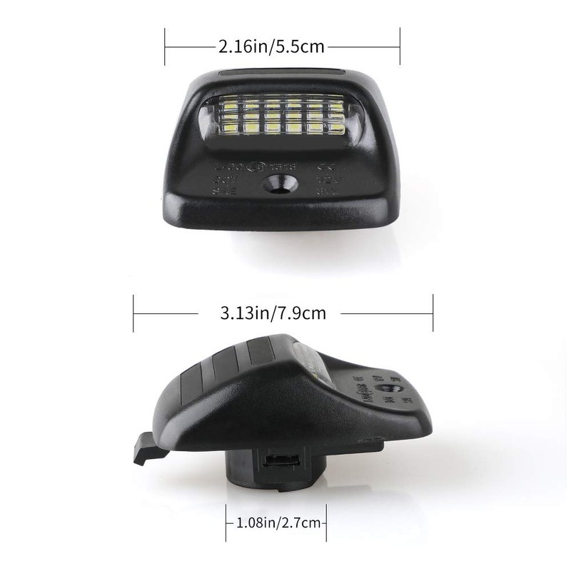 KURL-T 2 Packs LED License Plate Light Lamp Car Number