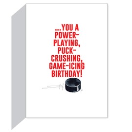 HOCKEY BIRTHDAY Card (5x7) PLAY STRONG Sports Birthday Greeting Cards - Awesome for players, coaches and fans birthdays, gifts and parties! #AllProfitsToHelpKids