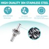 1/4" Hose Barb Thru-Bulk Bulkhead Fitting,304 Stainless Steel Straight Hex