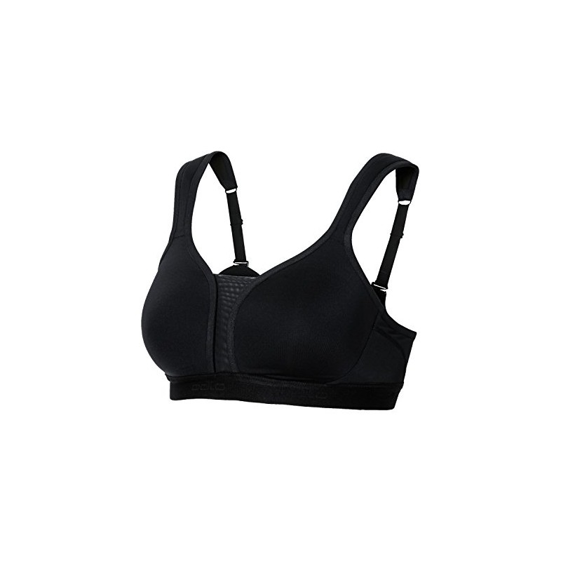Odlo Damen Padded High Support_13071b Gepolsterter Sport BH, Schwarz, 80