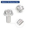 sourcing map Pack of 10 Phillips Hex Flange Bolts M8