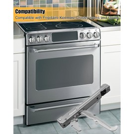2 Set Oven Door Hinge and Range Door Hinge Fit for Frigidaire Kenmore Sears Ovens and Ranges, Replace 318024747 318328010