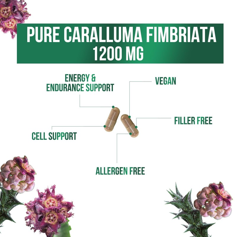 Caralluma Fimbriata Extract 1200mg - Maximum Strength Natural Caralluma Fimbriata
