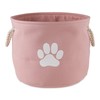 Bone Dry Pet Storage Collection Collapsible Bin, Medium Round, Rose