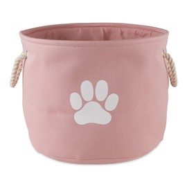 Bone Dry Pet Storage Collection Collapsible Bin, Medium Round, Rose