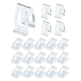 RACOONA 20PCS Metal Retainer Clips, Car Console Trim, Replacement (Silver)