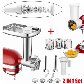 Unbranded 2 PACK OF  Meat Grinder Slicer & Shredder For KitchenAid Stand Mixer Attachment