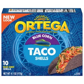Ortega Taco Shells, Blue Corn, 4.1 Ounce, 10 Shells (Pack of 6)