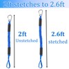 Boat Docking Lines with Clip- 2ft Shock Absorbing Boating Mooring