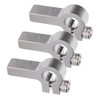 3Pcs Tube Clamp Hub Aluminum Shaft Clamping M4 Thread Mounting