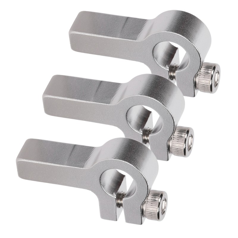 3Pcs Tube Clamp Hub Aluminum Shaft Clamping M4 Thread Mounting