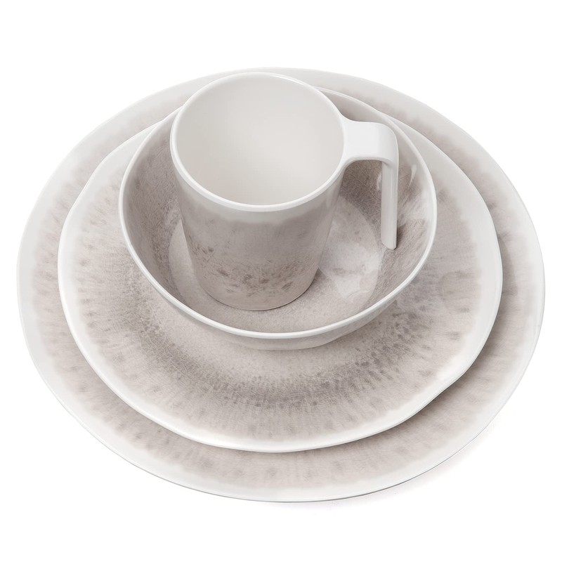 Camping Crockery Set 1 Person 4-Piece Melamine Picnic Crockery Set