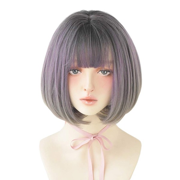 Full Wig, Gradient Wig, Full Wig, Mesh, Bob, Cut, Short,