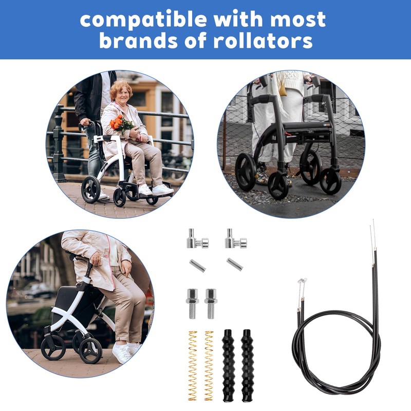 Universal Walker Brake Cable Replacement Kit – Heavy-Duty Rollator Brake