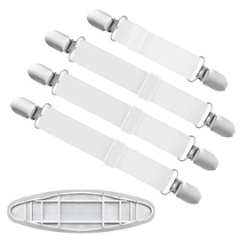 Ironing Board Cover Pad 4 PCS Mini Suspenders Hanger over Covers With Padding Standard Size Hook Braces Fasteners Cord Holder For Accessories Plate Sheet Hold Cushion Clip Flat and Secure Tension Clip