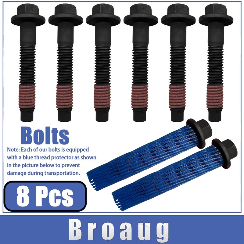 Broaug 6510141AA,06509863AA,6505316AA 1Set Engine Cylinder Head Bolts Compatible with Chrysler/Jeep/Dodge/Ram