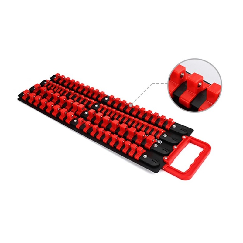 DURATECH 80-Piece Portable Socket Organizer 1/4", 3/8", 1/2" Drive with