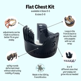 Newborn Puppy Flat Chest Kit, Whelping Essential, Sizes 0-8