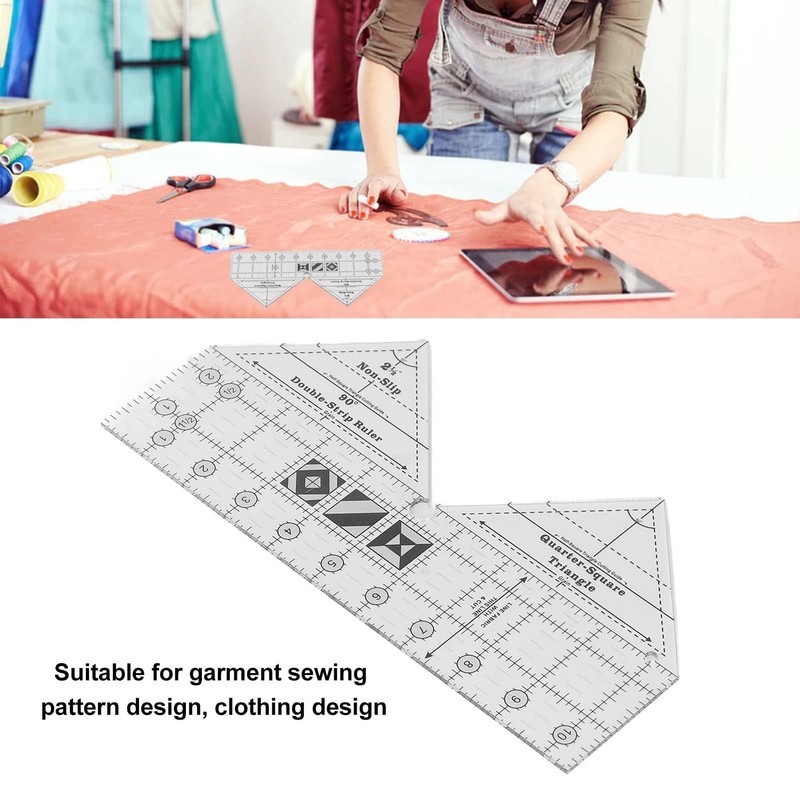 90 Degree Ruler, 10 Inch 90 Degree Double Strip Ruler